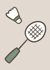 Badminton theme  beige green
