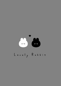 Lovely Rabbits /gray black