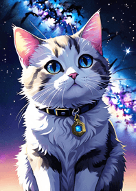 Night Moon Star Cat 7f0b5E