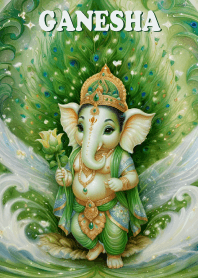 Ganesha: Green brings wealth, wealth.