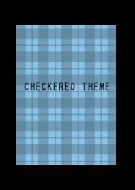 DUSTY BLUE CHECKERED THEME-BLACK