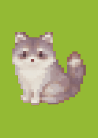 Raccoon Pixel Art Theme  Green 03