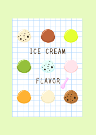 ICE CREAM FLAVOR GRAPH PAPER-YELLOW GRj
