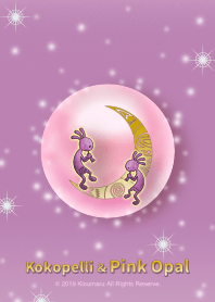 Kokopelli dan opal merah muda