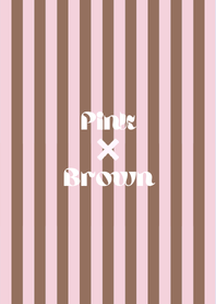 Simple Stripe (Pink & Brown)