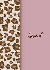 leopard dull pink