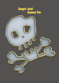 Simple skull Enamel Pin 40