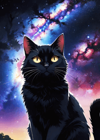 Night Moon Star Cat 6ac2D6