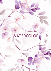 Watercolor-Small purple flower 60