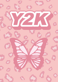 Y2K 豹紋韓國平成粉紅蝴蝶 Gal