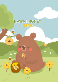 Kawaii honey bear
