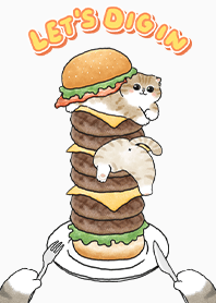 neko hamburger- white