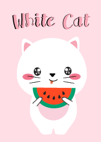 Simple Cute White Cat