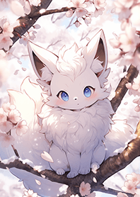 ✨櫻花の可愛小白狐❤️