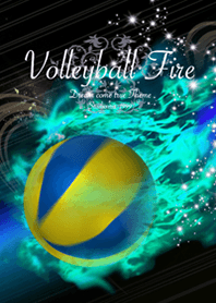 Volleyball Fire Blue