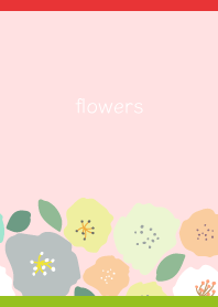 flower and flower on red