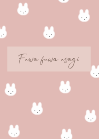ふわふわうさぎ /くすみピンク