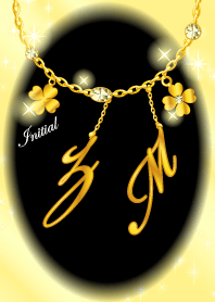 【Z&M】イニシャルチャーム運気UP!ゴールド