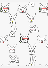 happy rabbit02 on white JP