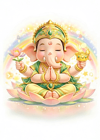 พระพิฆเนศน้อย ดอกบัวมงคล