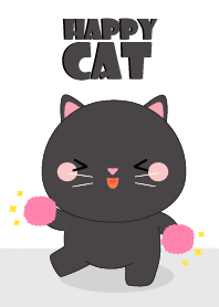 Happy Happy Black Cat Theme