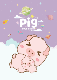 เจ้าหมูน้อย ก้อนเมฆน่ารัก สีม่วง