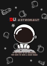 TAI.DU astronaut sits in a moon (BLACK)