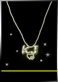 イニシャル K&J (ブラック)