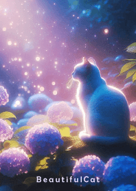 Beautiful Cat-PURPLE AJISAI 3