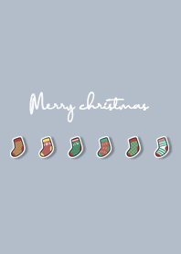 christmas socks - slate blue