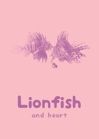 Lionfish & heart Light orchid pink