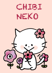 Chibineko and flowers