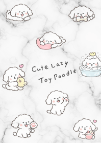 A laid-back toy poodle