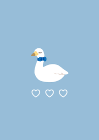 cute swan(white&blue)
