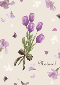 Served with a light purple tulip2.
