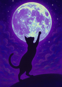 Cat Reaching for the Moon#4