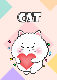 Cute White Cat FuFu Theme