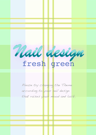 Nail design fresh green