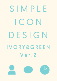 SIMPLE ICON DESIGN IVORY & GREEN Ver.2
