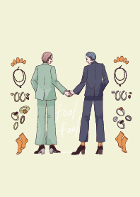 Accessories and two people