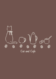 Cat and Cafe -cocoa brown-