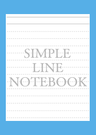 SIMPLE GRAY LINE NOTEBOOK-BLUE