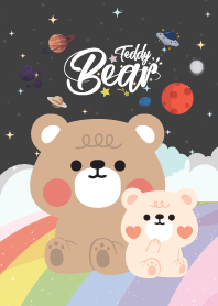 Teddy Bear Sky Galaxy Black
