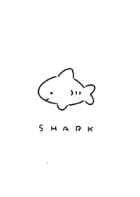 可愛的鯊魚。white black