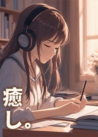 文藝生活-聽著音樂讀書的女孩2
