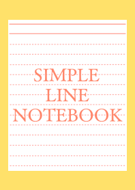 SIMPLE ORANGE LINE NOTEBOOK/YELLOW