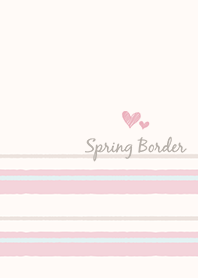 春ボーダー*ピンク