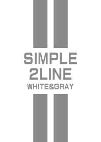 ホワイト&グレーライン(シンプル)