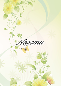 のぞむ用 Butterflies and flowers