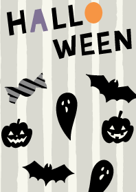 モノトーンストライプ ハロウィン2019